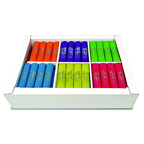 The Pencil Grip Kwik Stick Tempera Paint, 3.5", Assorted Neon Colors, 72/Pack, 3 Packs/Carton (62603)