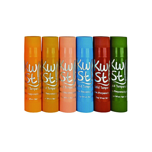 The Pencil Grip Kwik Stix Tempera Paint Set, 6 Assorted Earth Tones Colors, 6/Pack, 24 Packs/Carton (67624)