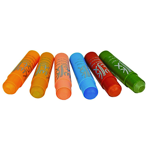 The Pencil Grip Kwik Stix Tempera Paint Set, 6 Assorted Earth Tones Colors, 6/Pack, 24 Packs/Carton (67624)
