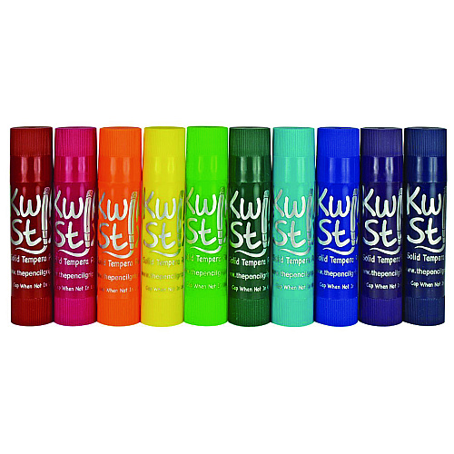 The Pencil Grip Kwik Stix Tempera Paint Set, 10 Assorted Jewel Tones Colors, 10/Pack, 12 Packs/Carton (67812)
