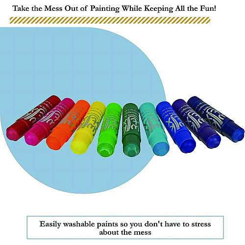 The Pencil Grip Kwik Stix Tempera Paint Set, 10 Assorted Jewel Tones Colors, 10/Pack, 12 Packs/Carton (67812)
