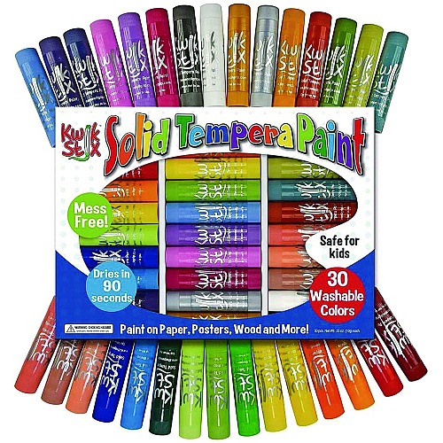 The Pencil Grip Kwik Stix Tempera Paint Set, 30 Assorted Colors, 30/Pack, 6 Packs/Carton (68106)