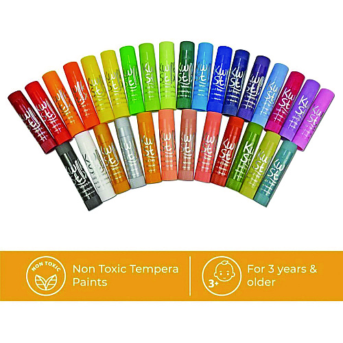 The Pencil Grip Kwik Stix Tempera Paint Set, 30 Assorted Colors, 30/Pack, 6 Packs/Carton (68106)