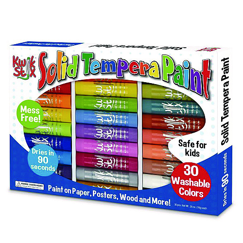 The Pencil Grip Kwik Stix Tempera Paint Set, 30 Assorted Colors, 30/Pack, 6 Packs/Carton (68106)