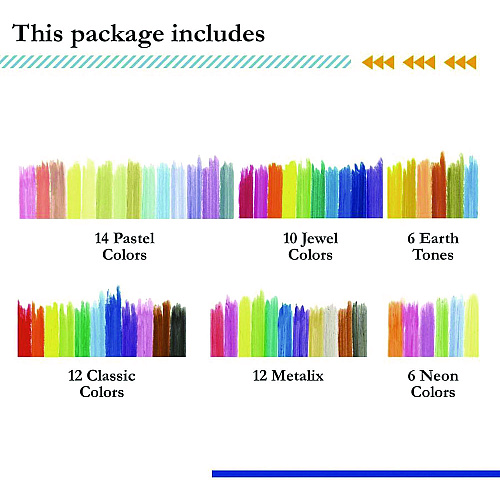 The Pencil Grip Kwik Stix Tempera Paint Set, 60 Assorted Colors, 60/Pack, 3 Packs/Carton (69003)