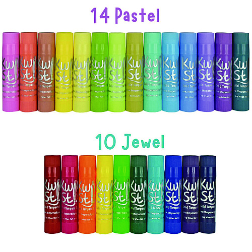 The Pencil Grip Kwik Stix Tempera Paint Set, 60 Assorted Colors, 60/Pack, 3 Packs/Carton (69003)