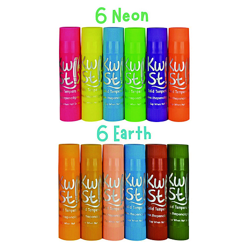 The Pencil Grip Kwik Stix Tempera Paint Set, 60 Assorted Colors, 60/Pack, 3 Packs/Carton (69003)