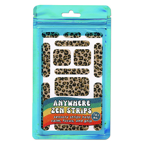 The Pencil Grip Anywhere Zen Strips, Sandy Cheetah Print, Assorted Colors, 13/Set, 24 Sets/Carton (88524)
