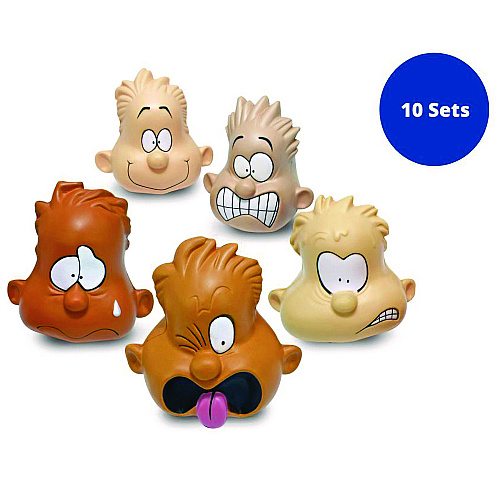 The Pencil Grip Feeling Heads Expression Set, Assorted Colors, 5/Set, 10 Sets/Carton (89510)