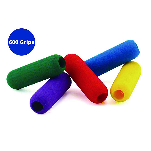 The Pencil Grip Foam Pencil Grip, 0.5" Long, Assorted Colors, 600/Carton (164600)