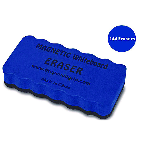 The Pencil Grip Whiteboard Magnetic Eraser, 4.4  x 2  x 1, 144/Carton (352144)