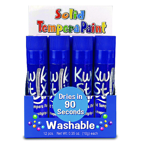 The Pencil Grip Kwik Stix Single Color Pack, 0.7" x 3.5", Blue, 12/Pack, 12 Packs/Carton (6003012)