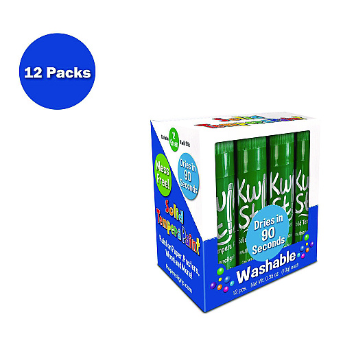 The Pencil Grip Kwik Stix Single Color Pack, 0.7" x 3.5", Green, 12/Pack, 12 Packs/Carton (6004012)