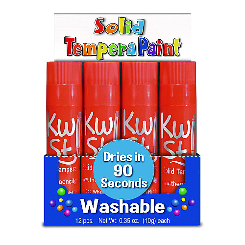 The Pencil Grip Kwik Stix Single Color Pack, 0.7" x 3.5", Orange, 12/Pack, 12 Packs/Carton (6008012)