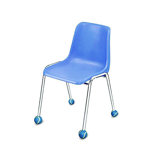 The Pencil Grip Chair Sox, 2.5", Blue Felt/Rubber, 4/Pack, 36 Packs/Carton (233)