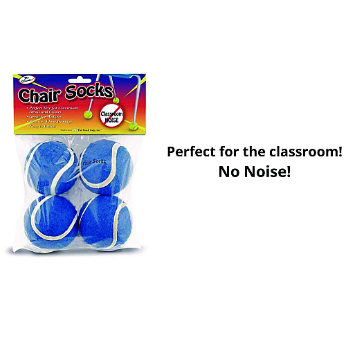 The Pencil Grip Chair Sox, 2.5", Blue Felt/Rubber, 4/Pack, 36 Packs/Carton (233)