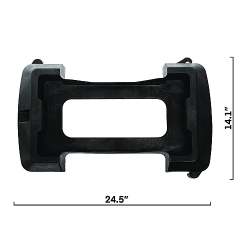 Alpine Rectangular Trash Can Dolly, 200 lb Capacity, 8.2 x 24.4 x 15.7, Black (ALP477DOLLY)