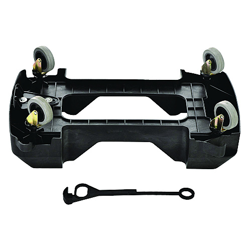 Alpine Rectangular Trash Can Dolly, 200 lb Capacity, 8.2 x 24.4 x 15.7, Black (ALP477DOLLY)