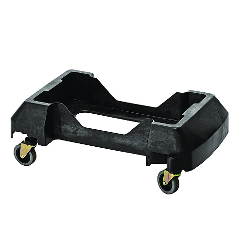 Alpine Rectangular Trash Can Dolly, 200 lb Capacity, 8.2 x 24.4 x 15.7, Black (ALP477DOLLY)