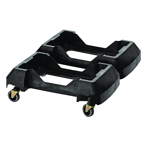 Alpine Rectangular Trash Can Dolly, 200 lb Capacity, 8.2 x 24.4 x 15.7, Black (ALP477DOLLY)