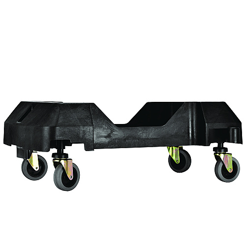 Alpine Rectangular Trash Can Dolly, 200 lb Capacity, 8.2 x 24.4 x 15.7, Black (ALP477DOLLY)