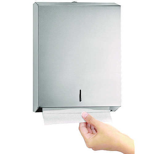 Alpine Vertical C-Fold/Multi-Fold Paper Towel Dispenser, 14.5 x 4 x 11.2, Brushed Stainless Steel (ALP480)