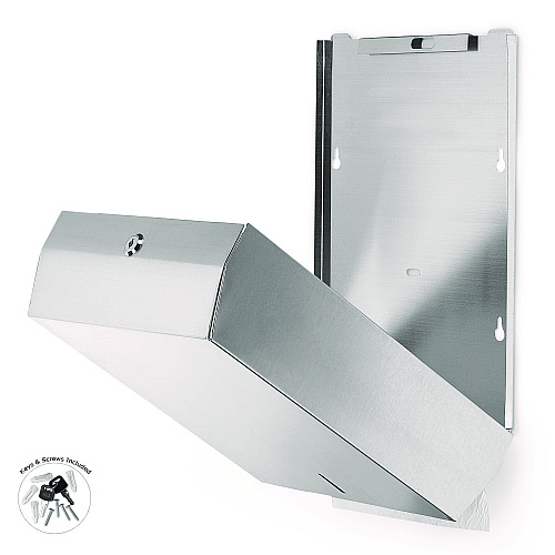 Alpine Vertical C-Fold/Multi-Fold Paper Towel Dispenser, 14.5 x 4 x 11.2, Brushed Stainless Steel (ALP480)