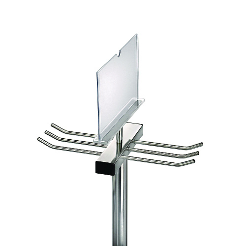 Alpine Wet Umbrella Bag Wrapper Stand with 100 Long Bags, Stainless Steel, 12 x 12 x 48, Silver (ALP489)