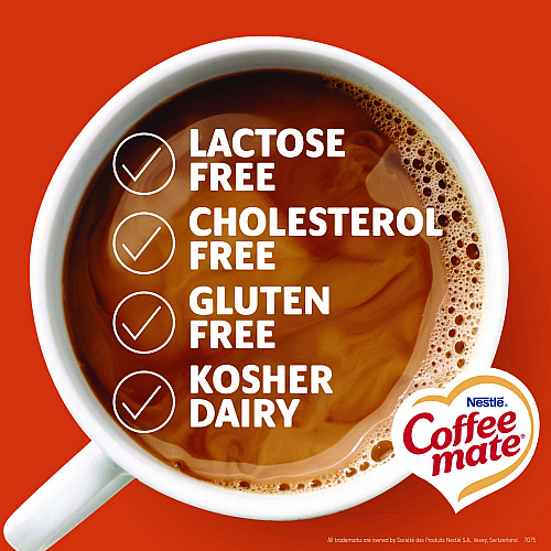 Coffee-mate Non-Dairy Powdered Creamer, Hazelnut, 15 oz Canister, 12/Carton (12345CT)