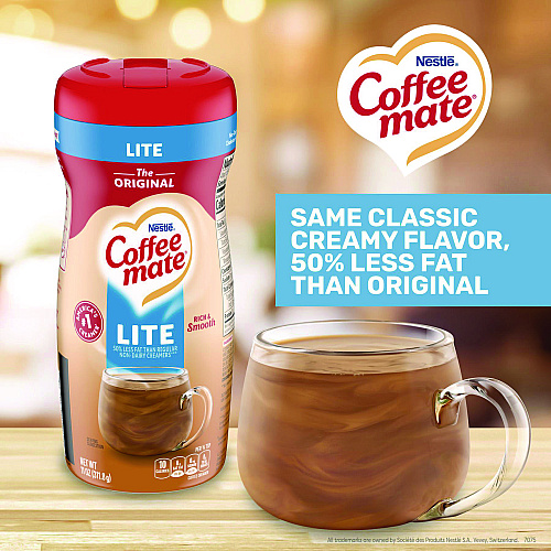 Coffee-mate Original Lite Powdered Creamer, 11oz Canister (74185)