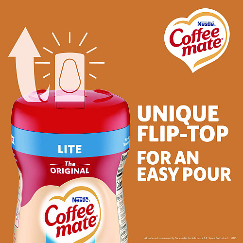 Coffee-mate Original Lite Powdered Creamer, 11oz Canister (74185)