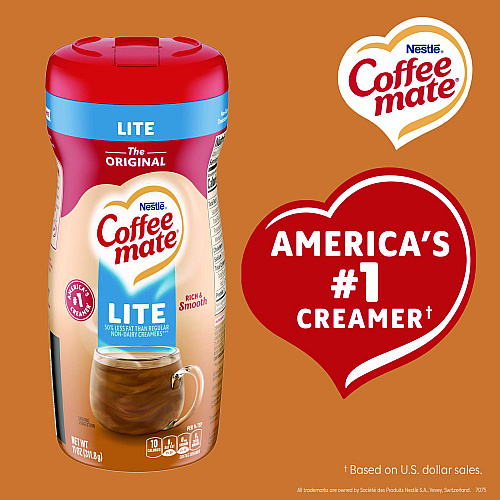 Coffee-mate Original Lite Powdered Creamer, 11oz Canister (74185)