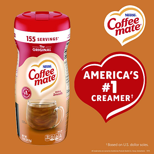 Coffee-mate Non-Dairy Powdered Creamer, Original, 11 oz Canister, 12/Carton (55882CT)