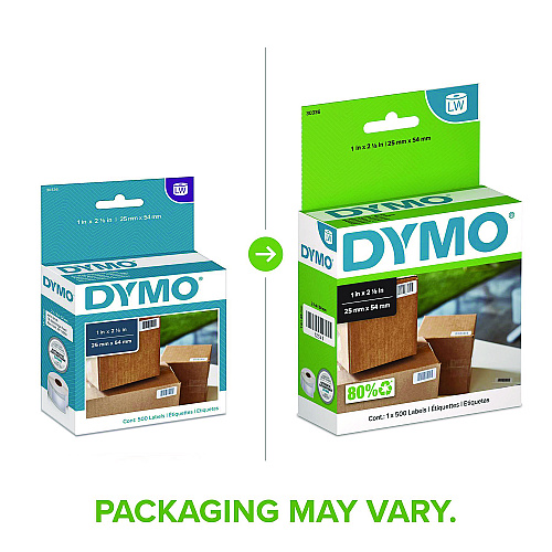 DYMO LabelWriter Address Labels, 1.25'' x 2.25'', White, 1,000 Labels/Roll (30334)