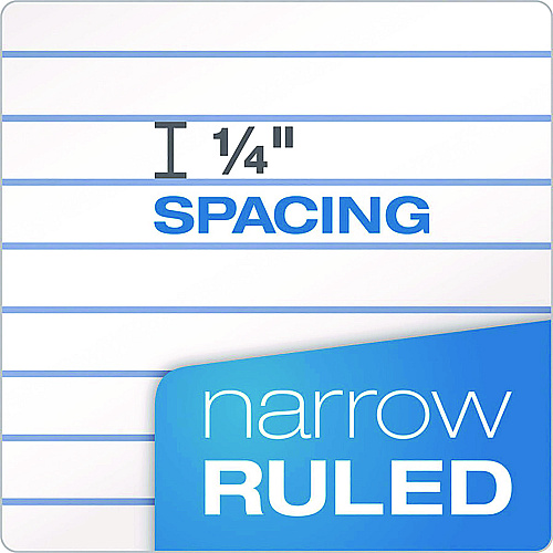 Ampad Perforated Writing Pads, Narrow Rule, 50 White 8.5 x 11.75 Sheets, Dozen (20322)