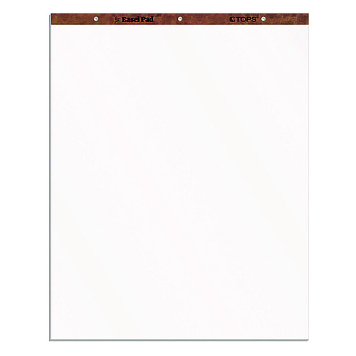 TOPS Easel Pads, Unruled, 27 x 34, White, 50 Sheets, 2/Carton (7903)