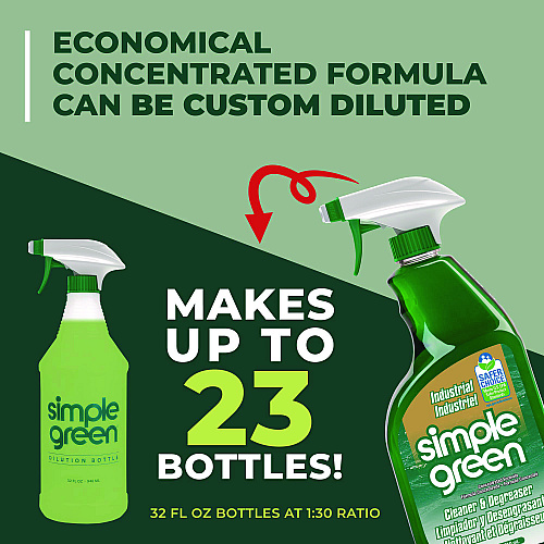 simple green Industrial Cleaner and Degreaser, Concentrated, 24 oz Spray Bottle (13012)