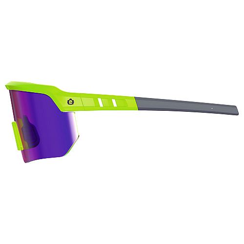 ergodyne Skullerz AEGIR-AFASPM Anti-Scratch and Enhanced Anti-Fog Safety Glasses, Lime Frame, Purple Mirror, Polycarb Lens (55061)
