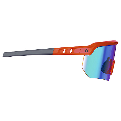 ergodyne Skullerz AEGIR-AFASPM Anti-Scratch and Enhanced Anti-Fog Safety Glasses, Orange Frame, Blue Mirror Polycarb Lens (55062)