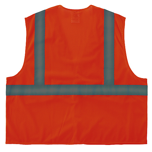 ergodyne GloWear 8205HL-ECO Class 2 Recycled Hi-Vis Vest, Mesh, Polyester, 2X-Large/3X-Large, Orange (21997)