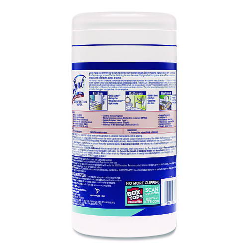 Lysol&reg; Disinfecting Wipes, Crisp Linen Scent, 80 Wipes, 6 Canisters (89346CT)