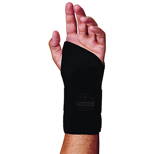 ergodyne ProFlex 4005 Wrist Brace Support with Single Strap, Small, Fits Left Hand, Black (70140)