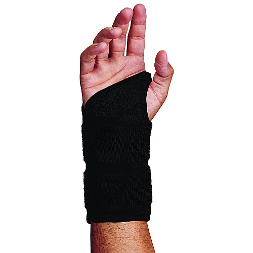 ergodyne ProFlex 4015 Wrist Brace Support with Double Strap, X-Large, Fits Right Hand, Black (70155)