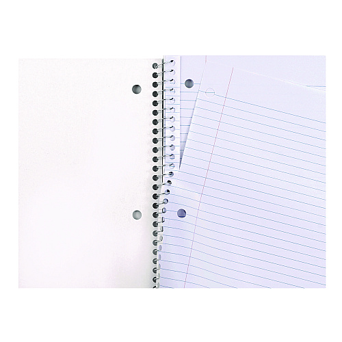 Universal Wirebound Notebook, 3-Subject, Medium/College Rule, Black Cover, (120) 11 x 8.5 Sheets (UNV66400)