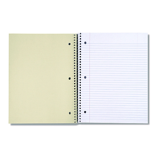 Universal Wirebound Notebook, 3-Subject, Medium/College Rule, Black Cover, (120) 11 x 8.5 Sheets (UNV66400)