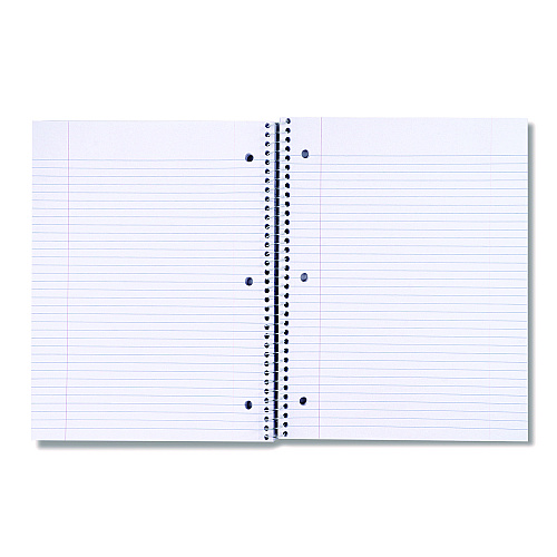 Universal Wirebound Notebook, 3-Subject, Medium/College Rule, Black Cover, (120) 11 x 8.5 Sheets (UNV66400)