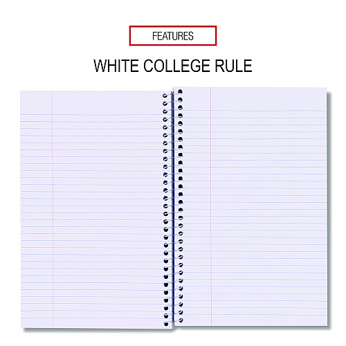 Universal Wirebound Notebook, 3-Subject, Medium/College Rule, Black Cover, (120) 9.5 x 6 Sheets (UNV66410)