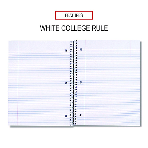 Universal Wirebound Notebook, 1-Subject, Medium/College Rule, Black Cover, (100) 11 x 8.5 Sheets (UNV66600)