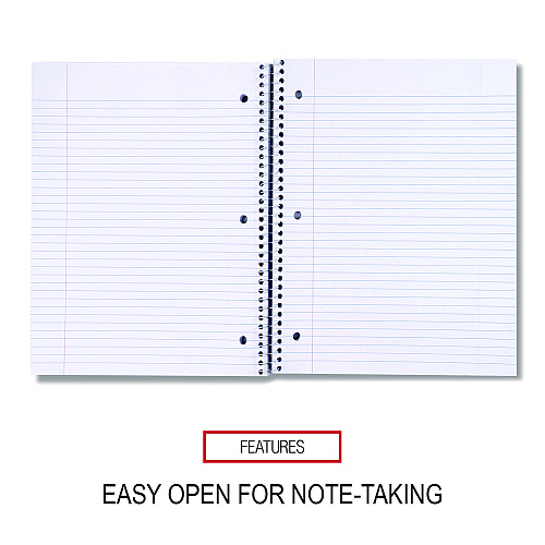 Universal Wirebound Notebook, 1-Subject, Medium/College Rule, Black Cover, (100) 11 x 8.5 Sheets (UNV66600)
