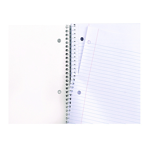 Universal Wirebound Notebook, 1-Subject, Medium/College Rule, Black Cover, (100) 11 x 8.5 Sheets (UNV66600)